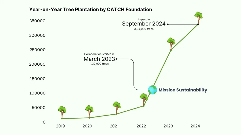 Mission Sustainability Impact afforestation with CATCH Foundation blog image